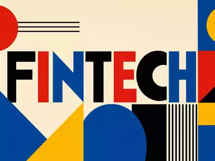 Bauhaus-Poster mit Sektor-Schriftzug FINTECH repräsentiert die Branche von Nexi S.p.A., Aktie ISIN IT0005366767 - Foto: THN