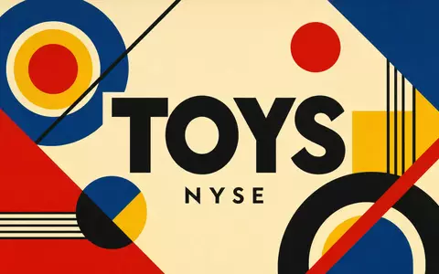 Hasbro Inc. Bauhaus-Poster mit Sektor TOYS NYSE geometrisch gestaltet Aktie ISIN US4267811090 - Foto: THN