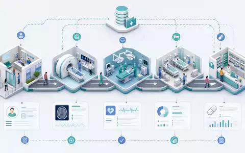 HCA Healthcare US40412C1018 isometrisches Diagramm der Wertschöpfungskette vom Patienten über Diagnose bis zur Apotheke - Foto: THN