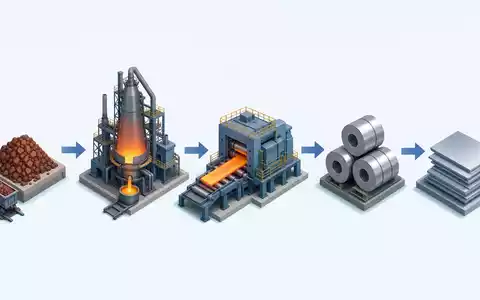 Isometrische 3D-Grafik veranschaulicht SSAB AB, ISIN SE0000108656, entlang der Wertschöpfungskette der Stahlproduktion - Foto: THN