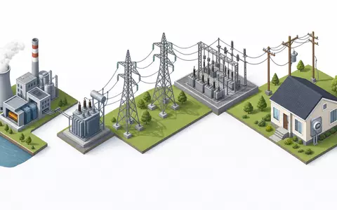 Isometrische 3D-Grafik der Stromkette veranschaulicht GeschÀftsmodell von PPL Corporation, Aktie ISIN US69351T1060 - Foto: THN
