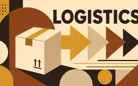 Bauhaus-Poster mit geometrischen Formen und Schriftzug LOGISTICS, gestaltet für United Parcel Serv., ISIN US9113121068 - Foto: THN