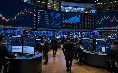 Börsen-Editorial vom Trading-Floor mit Logistik-Sektor-Charts, im Kontext von United Parcel Serv., ISIN US9113121068 - Foto: THN
