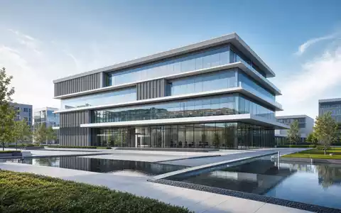 Architektur-Render eines modernen Bürogebäudes veranschaulicht den Hauptsitz von Société BIC S.A., ISIN FR0000120198, in Frankreich - Foto: THN