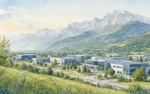 Soitec S.A. (ISIN FR0013227113) hat seinen Hauptsitz in Bernin bei Grenoble, hier als Aquarell dargestellt - Foto: THN