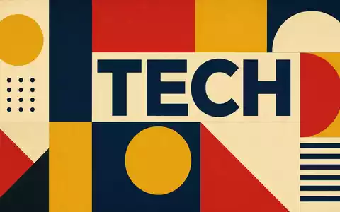 Soitec S.A. (ISIN FR0013227113): Bauhaus-Poster mit geometrischen Formen und dem Sektor-Kürzel TECH für Halbleiter - Foto: THN