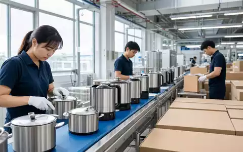 Groupe SEB (FR0000121709) produziert Haushaltsgeräte, hier eine moderne Fabrikhalle mit Kochgeschirr-Fertigung und Verpackung - Foto: THN