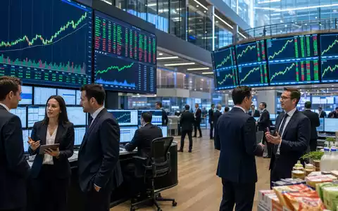 Börsen-Editorial zeigt Trading-Floor mit Charts, thematisch verknüpft mit der Aktie Groupe SEB (FR0000121709) und Konsumgütern - Foto: THN