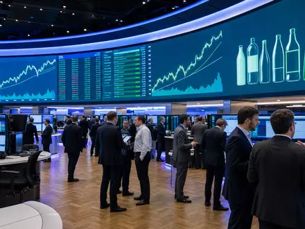Verallia SA (ISIN FR0013506730) wird an der Börse gehandelt, symbolisiert durch dieses Editorial-Foto eines Trading-Floors - Foto: THN