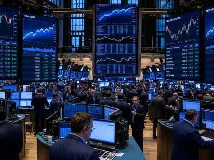 Boston Properties US1011371077 erscheint auf Bildschirmen des NYSE Handelsparkett mit Immobilien REIT Sektor Kursdiagrammen - Foto: THN