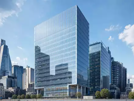 Architektur-Render eines modernen Glasturms in London repräsentiert den Firmensitz von Antofagasta plc GB0000456144 stilvoll - Foto: THN