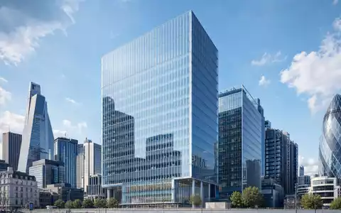 Architektur-Render eines modernen Glasturms in London repräsentiert den Firmensitz von Antofagasta plc GB0000456144 stilvoll - Foto: THN