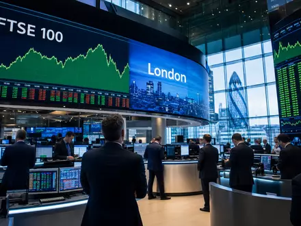 Intertek Group plc GB0031638363 im Börsen-Editorial mit Handelsraum, Kurscharts und Anzeigen zu FTSE 100 - Foto: THN