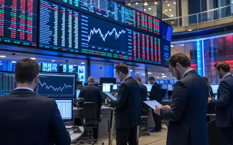 Börsen-Editorial vom LSE-Trading-Floor mit FTSE 100 Charts steht für Schroders plc, ISIN GB0007958233 - Foto: THN