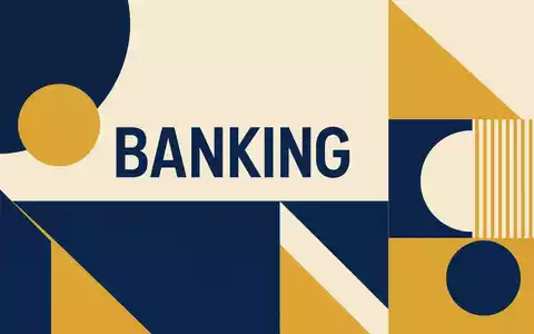 Geometrisches Bauhaus-Poster mit Sektor-Text BANKING als Symbolbild für Banca Generali S.p.A., ISIN IT0001063210 - Foto: THN