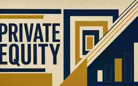 Deutsche Beteiligungs AG Private Equity Sektor im navy-goldenen Bauhaus Poster Stil DE000A1TNUT7 - Foto: THN