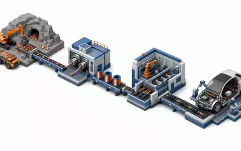 Aptiv plc JE00B783TY65 isometrische Wertschöpfungskette von Kupferabbau bis hin zur Fahrzeugintegration der Elektroniksysteme - Foto: THN