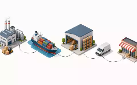Isometrische 3D-Grafik zeigt Wertschöpfungskette der Marktexpansion, thematisch passend zu DKSH Holding AG, ISIN CH0012684657, Dienstleistungsanbieter - Foto: THN