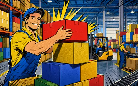Pop-Art-Comic-Szene stellt farbenfrohes Warenlager dar, inspiriert von DKSH Holding AG, ISIN CH0012684657, führendem Marktexpansionsdienstleister - Foto: THN
