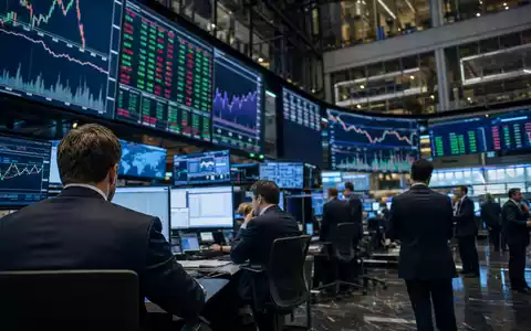 Experian plc (ISIN IE00B19NLV48) wird an internationalen Börsen gehandelt, dargestellt im belebten Trading-Floor-Editorial - Foto: THN
