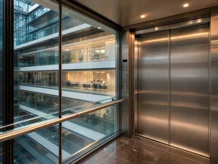 Kone Oyj (ISIN FI0009013403) fertigt Aufzüge, die moderne Bürogebäude mit gläsernen Atrien erschließen weltweit - Foto: THN