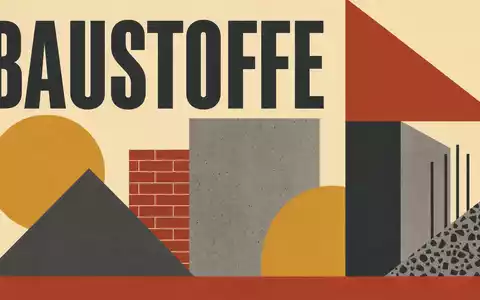 CRH plc (ISIN IE0001827041) steht für die Baustoffbranche, visualisiert in diesem geometrischen Bauhaus-Poster - Foto: THN