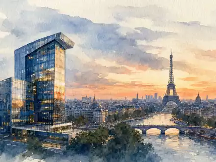 Engie SA (FR0000125307) hat ihren Firmensitz in Paris, dargestellt hier in stimmungsvoller Aquarell-Ansicht - Foto: THN