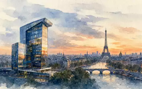 Engie SA (FR0000125307) hat ihren Firmensitz in Paris, dargestellt hier in stimmungsvoller Aquarell-Ansicht - Foto: THN