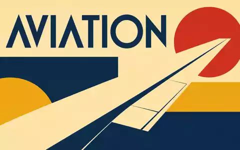 International Consolidated Airlines Group S.A. (ES0177542018): geometrisches Bauhaus-Poster zeigt den Sektor-Text AVIATION deutlich - Foto: THN