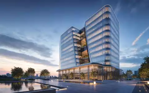 Architektur-Render eines modernen Hochhauses visualisiert Unternehmenssitz der FinecoBank S.p.A. mit ISIN IT0000072170 in Italien - Foto: THN
