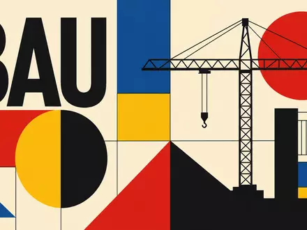 Bauhaus-Poster mit geometrischen Formen symbolisiert ACS Actividades de Construcción y Servicios S.A. (ES0167050915) - Foto: THN