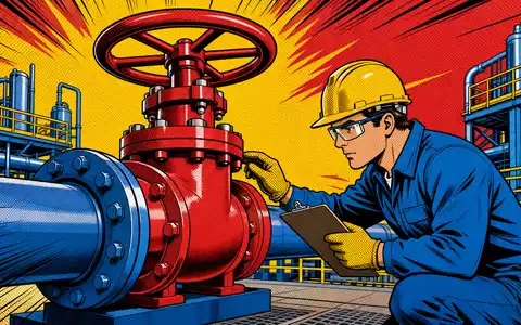IMI plc GB00B1905F76 präsentiert eine farbenfrohe Pop-Art-Comic-Szene eines Ingenieurs an einem riesigen Industrieventil - Foto: THN