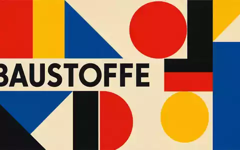 Bauhaus-Poster mit geometrischen Formen symbolisiert Howden Joinery Group Plc, ISIN GB0002148369, britischer Baustoffhaendler mit Textkuerzel - Foto: THN