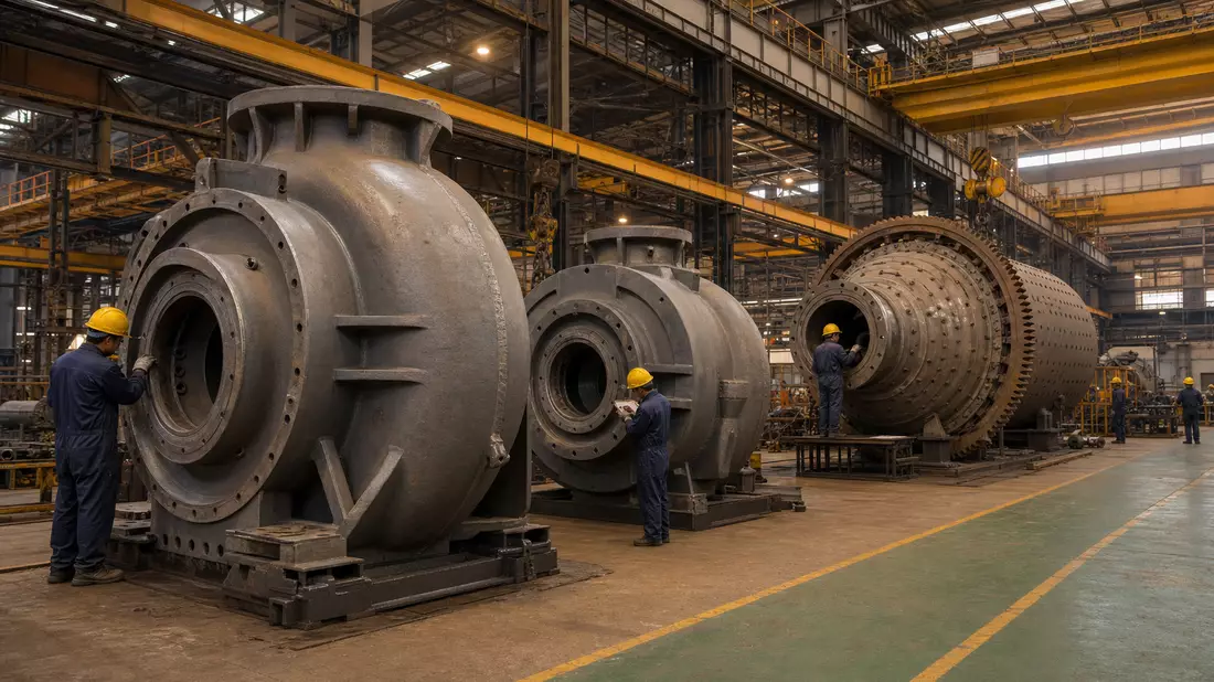 Werkshalle mit schweren Pumpen für The Weir Group plc, GB0009633180