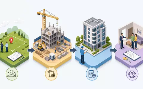 Swiss Prime Site AG (CH0011029946) als isometrisches 3D-Diagramm der Wertschöpfungskette mit stilisierten Icons und Verbindungslinien - Foto: THN