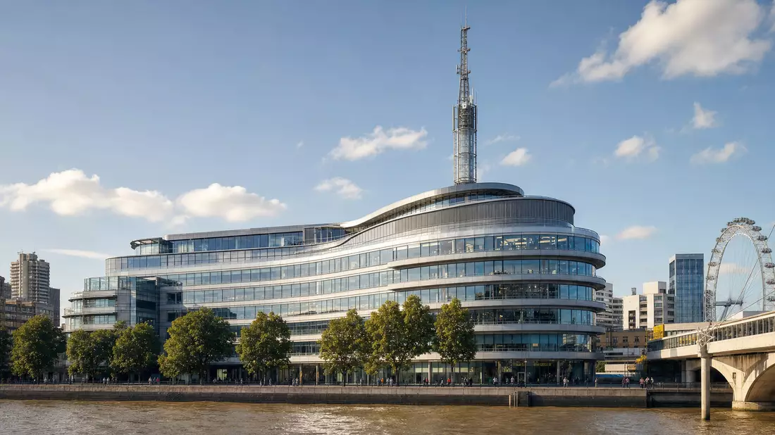 Medienzentrale Architektur-Render ITV plc GB0033986497 London