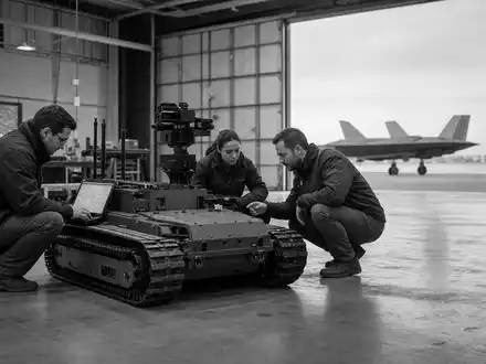 QinetiQ Group plc (ISIN GB00B0WMWD03) entwickelt robotische Bodenfahrzeuge und Testinfrastruktur für Verteidigungs- und Sicherheitstechnik - Foto: THN