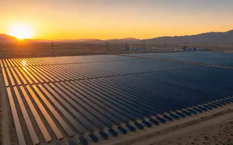 First Solar Inc. betreibt riesige Solarparkanlage in der Wüste, ISIN US3364331070 steht für Erneuerbare Energien - Foto: THN