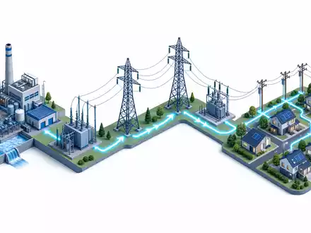 FirstEnergy Corp. isometrisches 3D Diagramm zeigt die gesamte Strom Wertschöpfungskette ISIN US3377381088 - Foto: THN