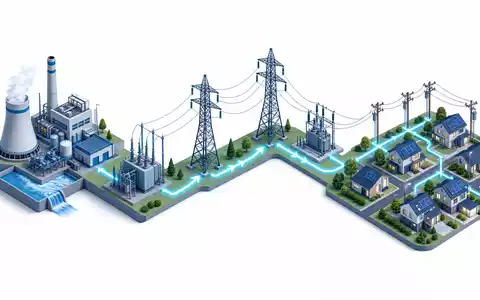 FirstEnergy Corp. isometrisches 3D Diagramm zeigt die gesamte Strom Wertschöpfungskette ISIN US3377381088 - Foto: THN