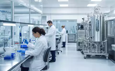 Fotorealistisches Pharma-Labor zeigt Eli Lilly and Company mit ISIN US5324571083 in moderner Forschungsumgebung symbolisch - Foto: THN