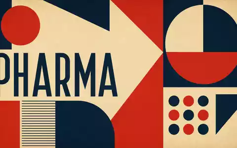 Bauhaus-Poster mit geometrischen Formen repräsentiert Eli Lilly and Company, ISIN US5324571083, im Pharmasektor gestalterisch - Foto: THN