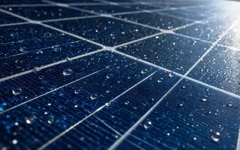 Makroaufnahme einer Solarzellenoberfläche veranschaulicht die Photovoltaik-Technologie von Enel S.p.A., ISIN IT0003128367, im Detail - Foto: THN