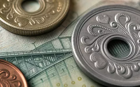 Makroaufnahme dänischer Münzen und Banknoten steht sinnbildlich für Jyske Bank A/S DK0010307958 als Geldinstitut - Foto: THN