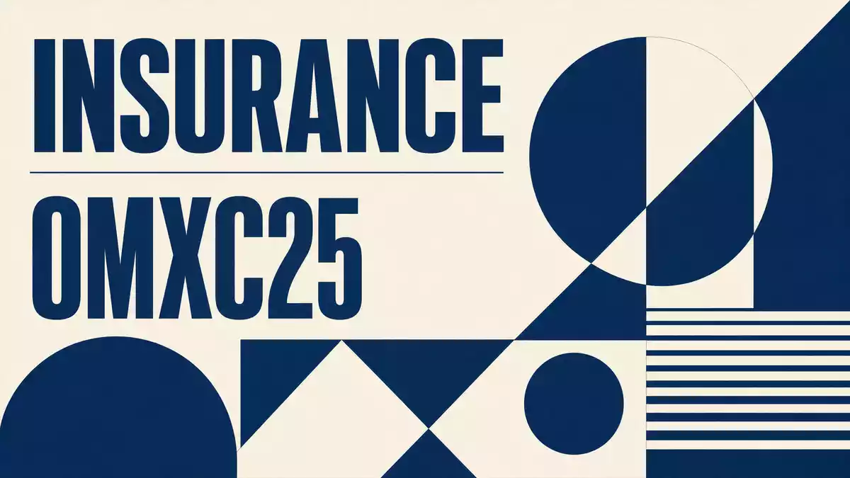Geometrisches Bauhaus-Poster mit Formen und Schriftzug Insurance, OMXC25