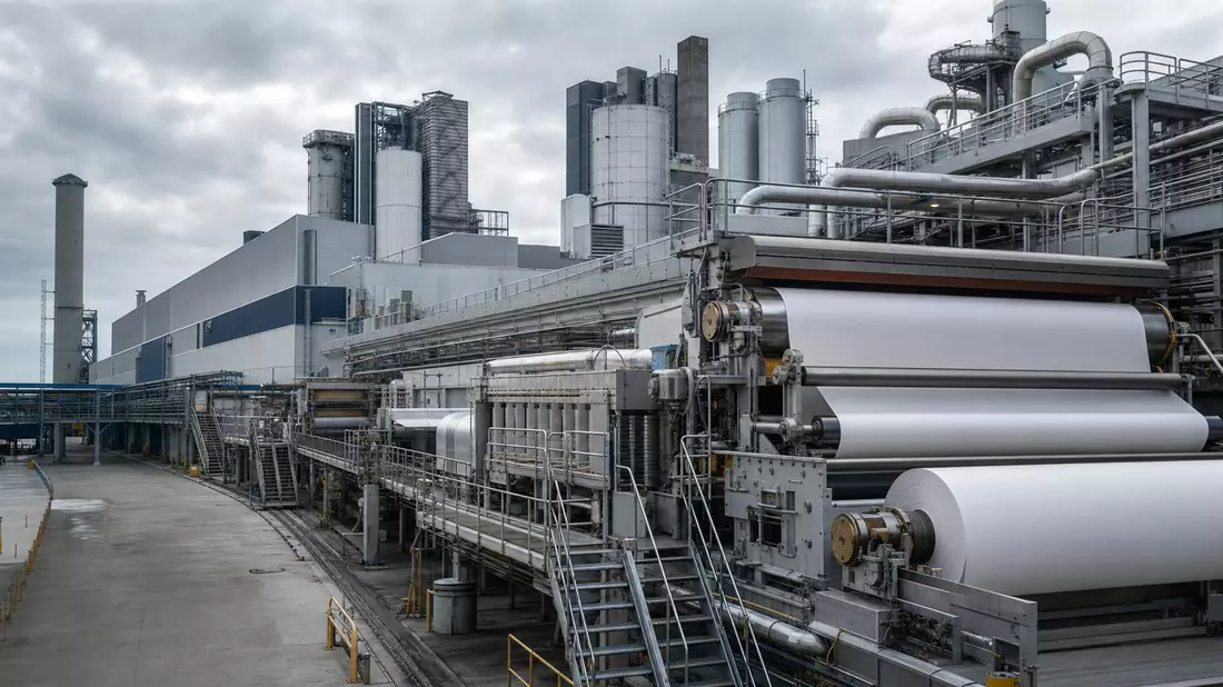Papiermaschine in Zellstofffabrik, Valmet Oyj FI4000074984, Nasdaq Helsinki