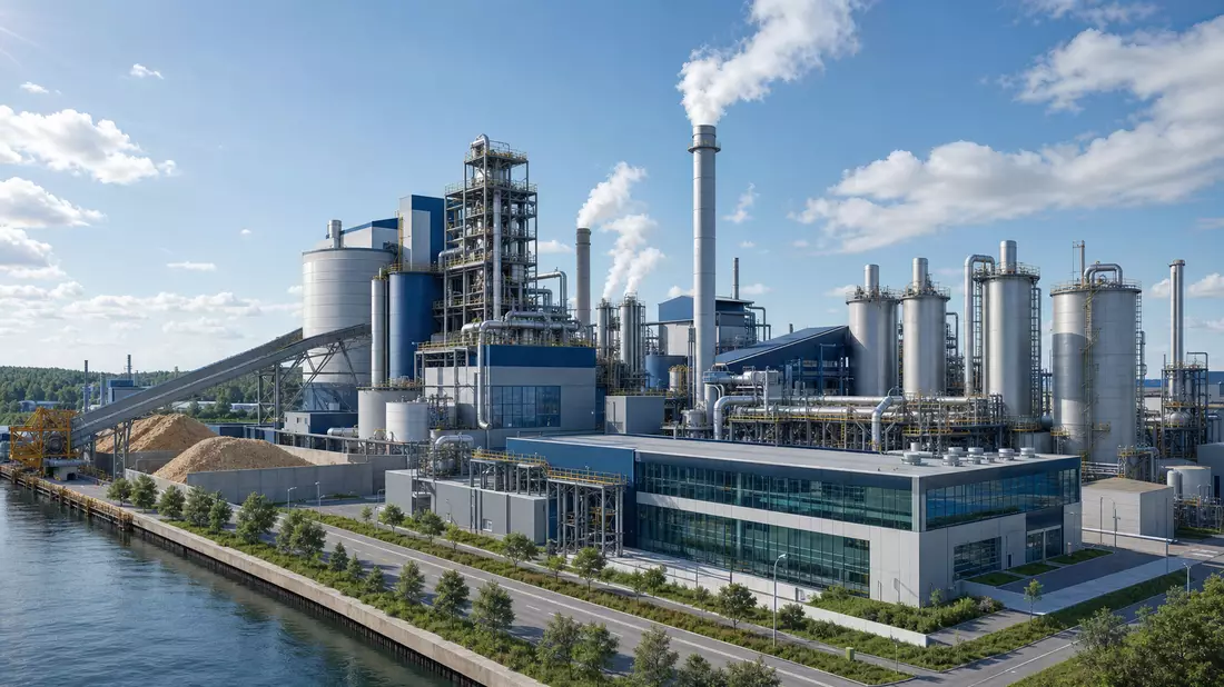 Architektur-Render Zellstoffanlage, Valmet Oyj FI4000074984, Nasdaq Helsinki