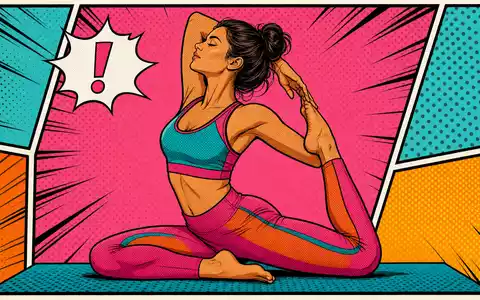 Farbenfrohe Pop-Art-Comicszene mit Yoga-Pose passt zum Kerngeschäft von Lululemon Athletica, Aktie mit ISIN CA5500211090 - Foto: THN