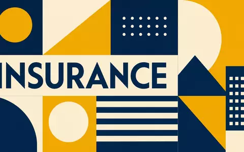 Marsh & McLennan (ISIN US5717481023) als geometrisches Bauhaus-Poster mit dem Sektor-Schriftzug INSURANCE gestaltet - Foto: THN