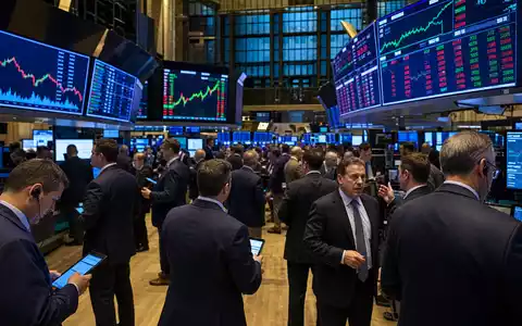 Marsh & McLennan (ISIN US5717481023) gezeigt auf einem Börsen-Editorialfoto des NYSE-Handelsparketts mit Sektor-Charts - Foto: THN